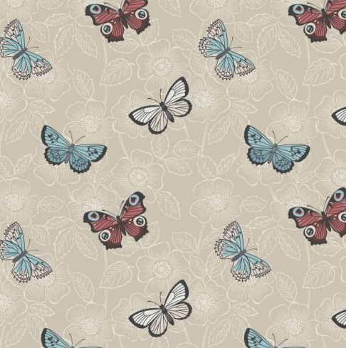 The Botanist Butterfly Butterflies on Cream Background - Click Image to Close